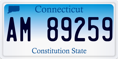 CT license plate AM89259