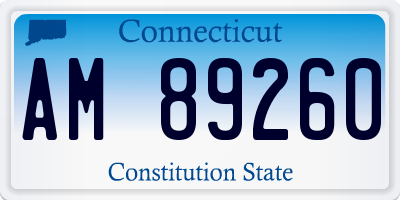 CT license plate AM89260