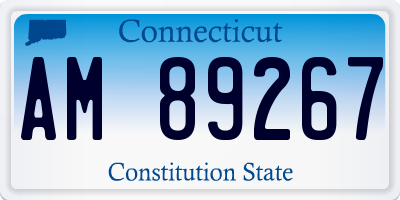 CT license plate AM89267