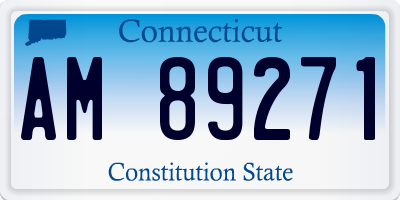 CT license plate AM89271