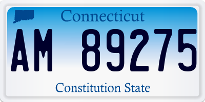 CT license plate AM89275