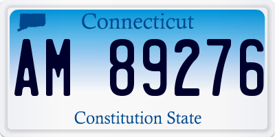 CT license plate AM89276