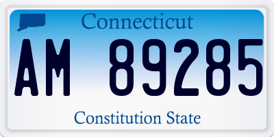 CT license plate AM89285