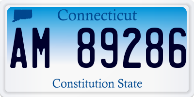 CT license plate AM89286