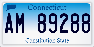 CT license plate AM89288