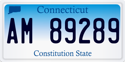 CT license plate AM89289