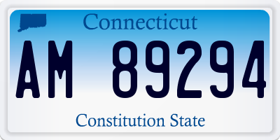 CT license plate AM89294
