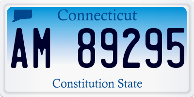 CT license plate AM89295