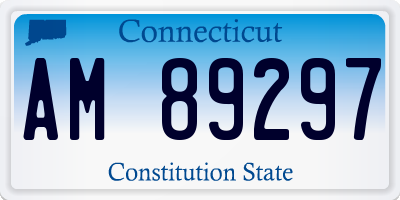 CT license plate AM89297