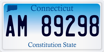 CT license plate AM89298