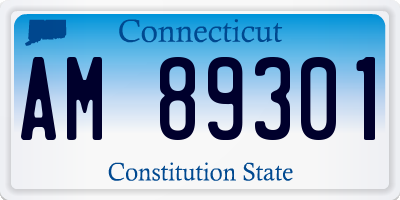 CT license plate AM89301