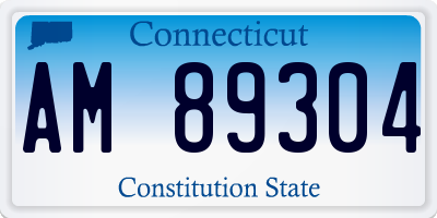 CT license plate AM89304