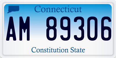 CT license plate AM89306