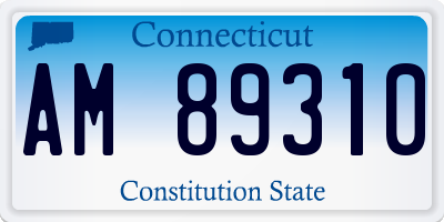 CT license plate AM89310