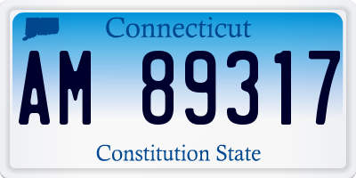 CT license plate AM89317