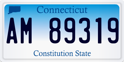 CT license plate AM89319