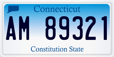 CT license plate AM89321