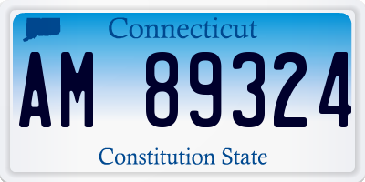 CT license plate AM89324