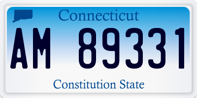 CT license plate AM89331
