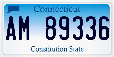 CT license plate AM89336