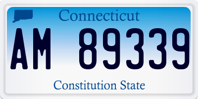 CT license plate AM89339