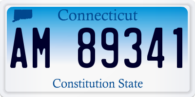 CT license plate AM89341