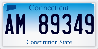 CT license plate AM89349