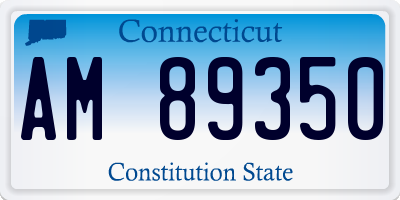 CT license plate AM89350