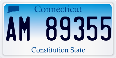 CT license plate AM89355