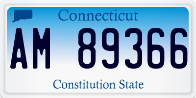 CT license plate AM89366