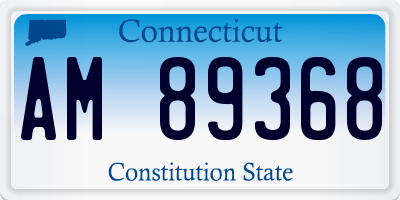 CT license plate AM89368