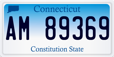 CT license plate AM89369