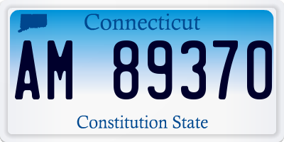 CT license plate AM89370