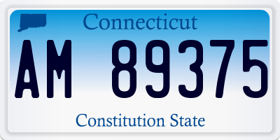 CT license plate AM89375