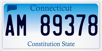 CT license plate AM89378