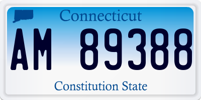 CT license plate AM89388