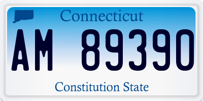 CT license plate AM89390