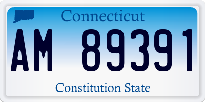 CT license plate AM89391