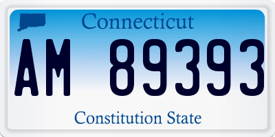 CT license plate AM89393