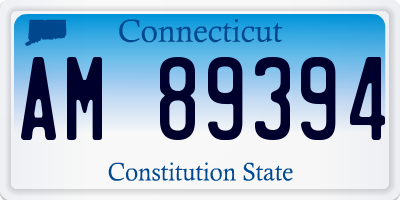 CT license plate AM89394