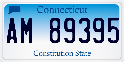 CT license plate AM89395