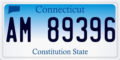 CT license plate AM89396
