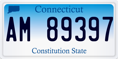 CT license plate AM89397