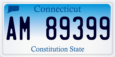 CT license plate AM89399
