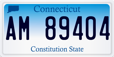 CT license plate AM89404