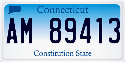 CT license plate AM89413
