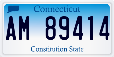 CT license plate AM89414