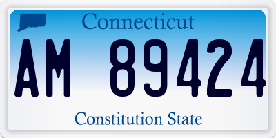 CT license plate AM89424