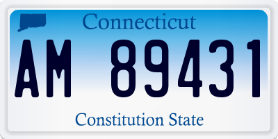 CT license plate AM89431