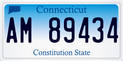 CT license plate AM89434